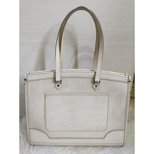 Louis Vuitton LV Madeline PM Hand Bag Epi Leather Ivory White